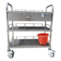 Stainless Steel Hotel Kitchen Dining Room Food Service Dining Cart Trolley